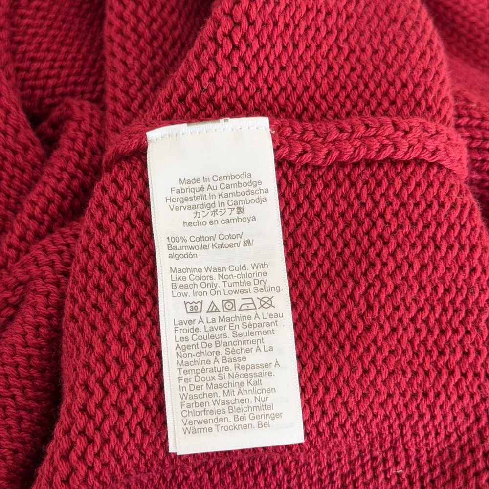 J.Crew 1988 Rollneck Sweater in Cotton in Red Ochre, Size Medium - Picture 9 of 9